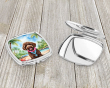Load image into Gallery viewer, Labradoodle Luau Compact Mirror – Stylish Purse Mirror with Artistic Covers