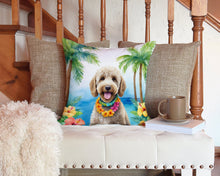 Load image into Gallery viewer, Labradoodle Luau Throw Pillow - 14x14 Decorative Pillow – Art for Your Home &amp; Patio