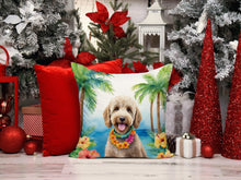 Load image into Gallery viewer, Labradoodle Luau Throw Pillow - 14x14 Decorative Pillow – Art for Your Home &amp; Patio