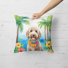 Load image into Gallery viewer, Labradoodle Luau Throw Pillow