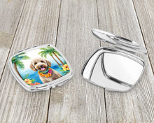 Load image into Gallery viewer, Labradoodle Luau Compact Mirror – Stylish Purse Mirror with Artistic Covers