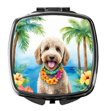 Load image into Gallery viewer, Labradoodle Luau Compact Mirror – Stylish Purse Mirror with Artistic Covers