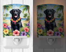 Load image into Gallery viewer, Black Labrador Retriever Luau Ceramic Night Light