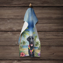 Load image into Gallery viewer, Black Labrador Retriever Luau Kitchen Towel