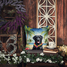 Load image into Gallery viewer, Black Labrador Retriever Luau Throw Pillow