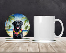Load image into Gallery viewer, Black Labrador Retriever Luau Large Sandstone Coasters Pack of 4