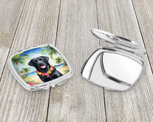 Load image into Gallery viewer, Black Labrador Retriever Luau Compact Mirror – Stylish Purse Mirror with Artistic Covers