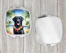 Load image into Gallery viewer, Black Labrador Retriever Luau Compact Mirror – Stylish Purse Mirror with Artistic Covers