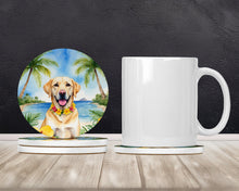 Load image into Gallery viewer, Yellow Labrador Retriever Luau Large Sandstone Coasters Pack of 4