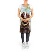 Load image into Gallery viewer, Chocolate Labrador Retriever Luau Apron – Artist-Designed Kitchen, BBQ &amp; Craft Apron