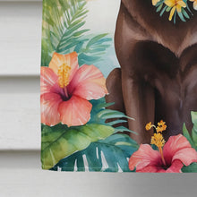 Load image into Gallery viewer, Chocolate Labrador Retriever Luau House Flag