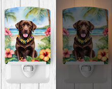 Load image into Gallery viewer, Chocolate Labrador Retriever Luau Ceramic Night Light