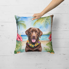Load image into Gallery viewer, Chocolate Labrador Retriever Luau Throw Pillow