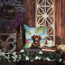 Load image into Gallery viewer, Chocolate Labrador Retriever Luau Throw Pillow