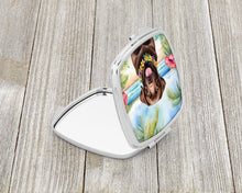 Load image into Gallery viewer, Chocolate Labrador Retriever Luau Compact Mirror – Stylish Purse Mirror with Artistic Covers