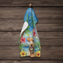 Load image into Gallery viewer, Lakeland Terrier Luau Kitchen Towel