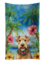 Load image into Gallery viewer, Lakeland Terrier Luau Kitchen Towel