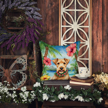 Load image into Gallery viewer, Lakeland Terrier Luau Throw Pillow - 14x14 Decorative Pillow – Art for Your Home &amp; Patio