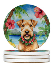 Load image into Gallery viewer, Lakeland Terrier Luau Large Sandstone Coasters Pack of 4