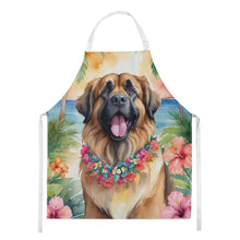 Load image into Gallery viewer, Leonberger Luau Apron – Artist-Designed Kitchen, BBQ &amp; Craft Apron