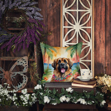 Load image into Gallery viewer, Leonberger Luau Throw Pillow - 14x14 Decorative Pillow – Art for Your Home &amp; Patio