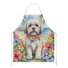 Load image into Gallery viewer, Lhasa Apso Luau Apron – Artist-Designed Kitchen, BBQ &amp; Craft Apron