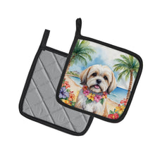Load image into Gallery viewer, Lhasa Apso Luau Pot Holders - Set of 2 Decorative Kitchen Helpers | Made in the USA