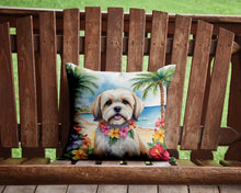 Load image into Gallery viewer, Lhasa Apso Luau Throw Pillow - 14x14 Decorative Pillow – Art for Your Home &amp; Patio