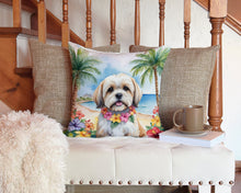 Load image into Gallery viewer, Lhasa Apso Luau Throw Pillow - 14x14 Decorative Pillow – Art for Your Home &amp; Patio