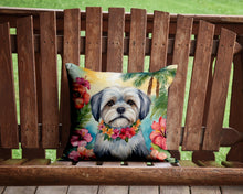 Load image into Gallery viewer, Lhasa Apso Luau Throw Pillow - 14x14 Decorative Pillow – Art for Your Home &amp; Patio