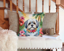 Load image into Gallery viewer, Lhasa Apso Luau Throw Pillow - 14x14 Decorative Pillow – Art for Your Home &amp; Patio