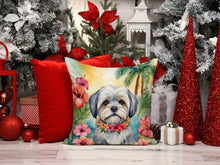 Load image into Gallery viewer, Lhasa Apso Luau Throw Pillow - 14x14 Decorative Pillow – Art for Your Home &amp; Patio