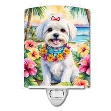 Load image into Gallery viewer, Maltese Luau Ceramic Night Light