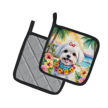 Load image into Gallery viewer, Maltese Luau Pot Holders - Set of 2 Decorative Kitchen Helpers | Made in the USA