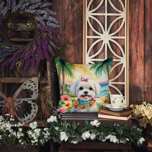 Load image into Gallery viewer, Maltese Luau Throw Pillow