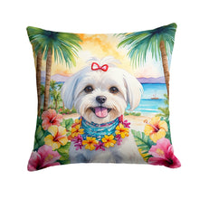 Load image into Gallery viewer, Maltese Luau Throw Pillow