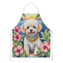 Load image into Gallery viewer, Maltipoo Luau Apron – Artist-Designed Kitchen, BBQ &amp; Craft Apron