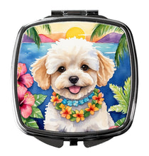 Load image into Gallery viewer, Maltipoo Luau Compact Mirror – Stylish Purse Mirror with Artistic Covers