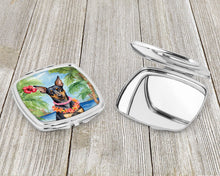 Load image into Gallery viewer, Manchester Terrier Luau Compact Mirror – Stylish Purse Mirror with Artistic Covers