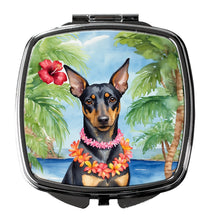 Load image into Gallery viewer, Manchester Terrier Luau Compact Mirror – Stylish Purse Mirror with Artistic Covers