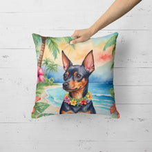Load image into Gallery viewer, Miniature Pinscher Luau Throw Pillow