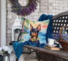 Load image into Gallery viewer, Miniature Pinscher Luau Throw Pillow