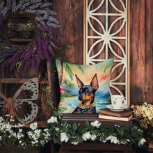Load image into Gallery viewer, Miniature Pinscher Luau Throw Pillow