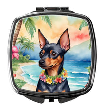 Load image into Gallery viewer, Miniature Pinscher Luau Compact Mirror – Stylish Purse Mirror with Artistic Covers