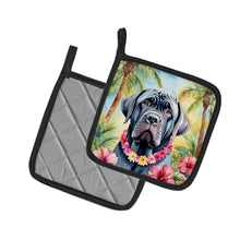 Load image into Gallery viewer, Neapolitan Mastiff Luau Pot Holders - Set of 2 Decorative Kitchen Helpers | Made in the USA