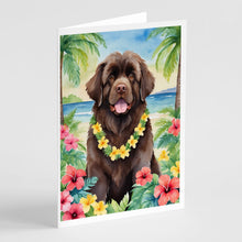 Load image into Gallery viewer, Newfoundland Luau Greeting Cards - Blank Note Cards – 8-Pack of Artist-Designed Cards with Envelopes