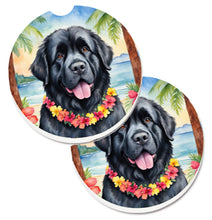 Load image into Gallery viewer, Newfoundland Luau Car Coasters – Set of 2 - Absorbent Stone with Fun &amp; Functional Artwork