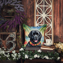 Load image into Gallery viewer, Newfoundland Luau Throw Pillow - 14x14 Decorative Pillow – Art for Your Home &amp; Patio
