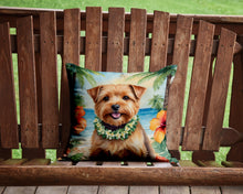 Load image into Gallery viewer, Norfolk Terrier Luau Throw Pillow - 14x14 Decorative Pillow – Art for Your Home &amp; Patio
