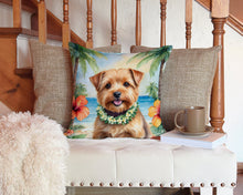 Load image into Gallery viewer, Norfolk Terrier Luau Throw Pillow - 14x14 Decorative Pillow – Art for Your Home &amp; Patio